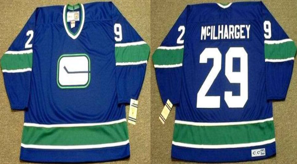 2019 Men Vancouver Canucks #29 Mcilhargey Blue CCM NHL jerseys